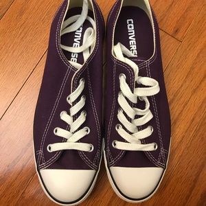 Purple Converse shoes
